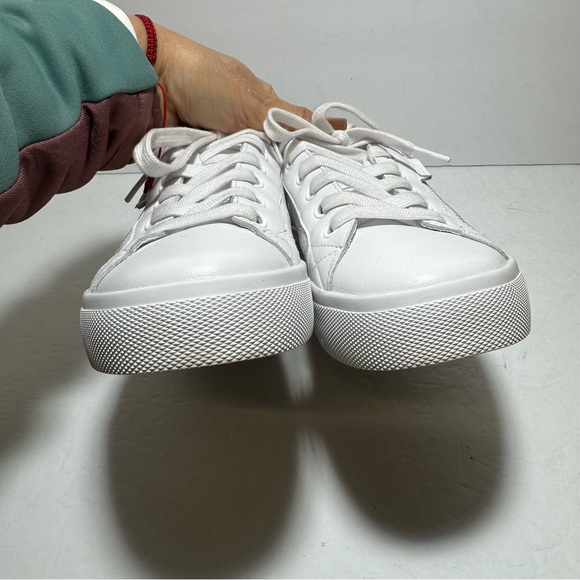 Taos Plim Soul Lux Leather White Sneakers, Women's Sz 7.5 Genuine Leather Shoes - Picture 6 of 14